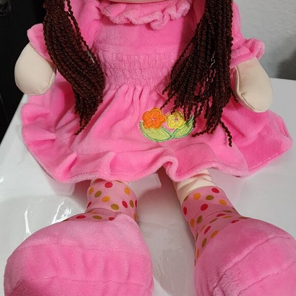 Girls Cute Pretty Pink Rag Doll Stuffed Animal Plush Toy - Picture 5 of 11